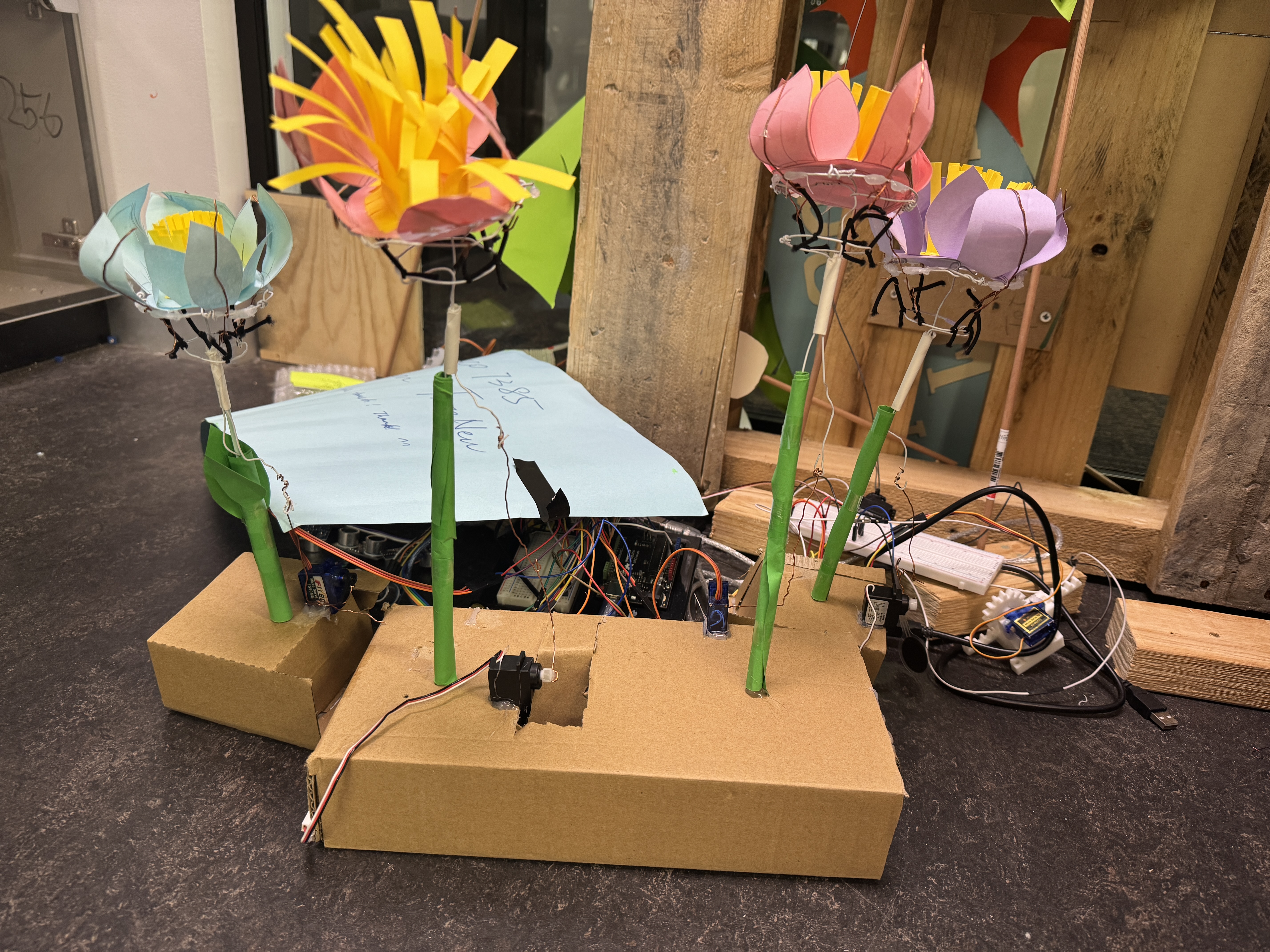 Ultrasonic sensing of flowers